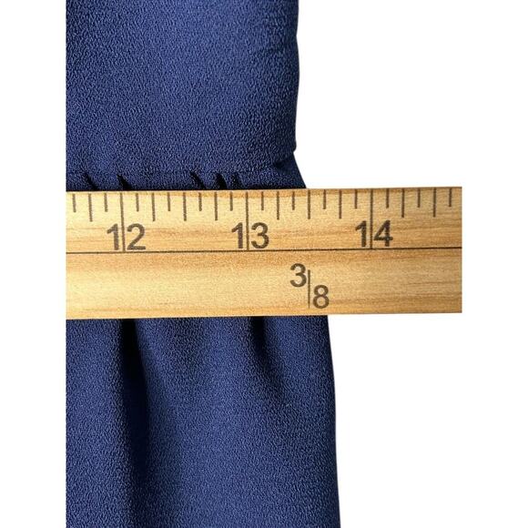 Madewell Jumpsuit Womens Size 2 Navy Blue Smocked Button-Front Wide Leg Cropped - Picture 14 of 16